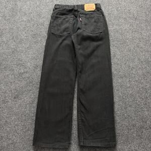 Levis 550 Relaxed Fit Jeans Boys 12 Slim Black Tapered Denim Zip Fly Casual